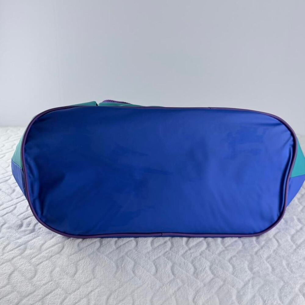 Vintage 80s 90s Thermos colorblock extra large blue purple cooler bag - Picture 4 of 8